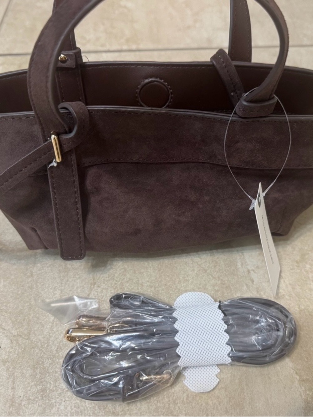 Anthropologies Faux Suede Handbag - Picture 14 of 14